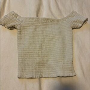 Garage off shoulder white top